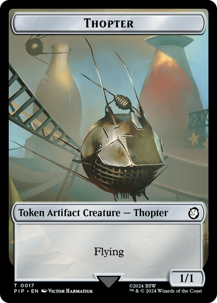 Radiation // Thopter Double-Sided Token [Fallout Tokens] | Exor Games Summserside