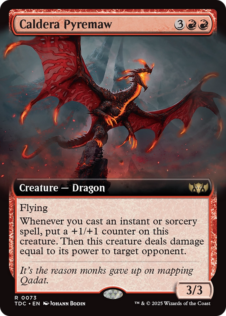Caldera Pyremaw (Extended Art) [Tarkir: Dragonstorm Commander] | Exor Games Summserside