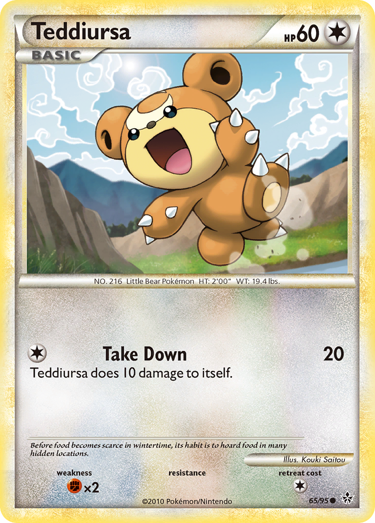 Teddiursa (65/95) [HeartGold & SoulSilver: Unleashed] | Exor Games Summserside