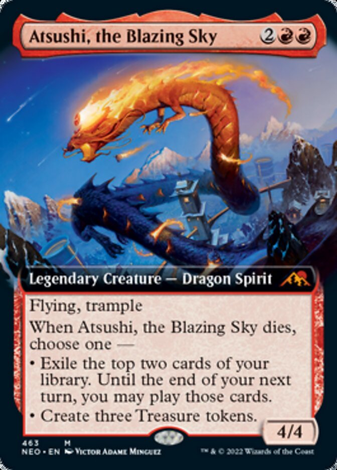 Atsushi, the Blazing Sky (Extended Art) [Kamigawa: Neon Dynasty] | Exor Games Summserside