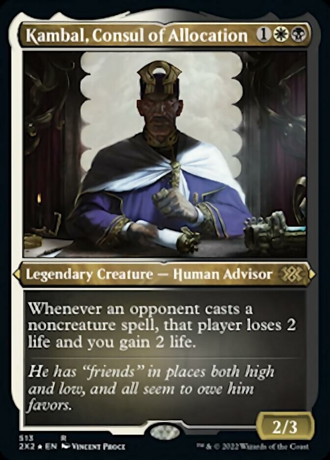 Kambal, Consul of Allocation (Foil Etched) [Double Masters 2022] | Exor Games Summserside
