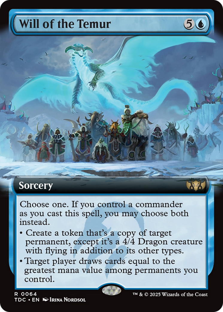 Will of the Temur (Extended Art) [Tarkir: Dragonstorm Commander] | Exor Games Summserside