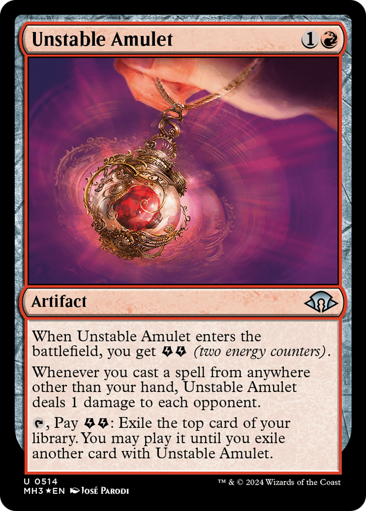 Unstable Amulet (Ripple Foil) [Modern Horizons 3] | Exor Games Summserside