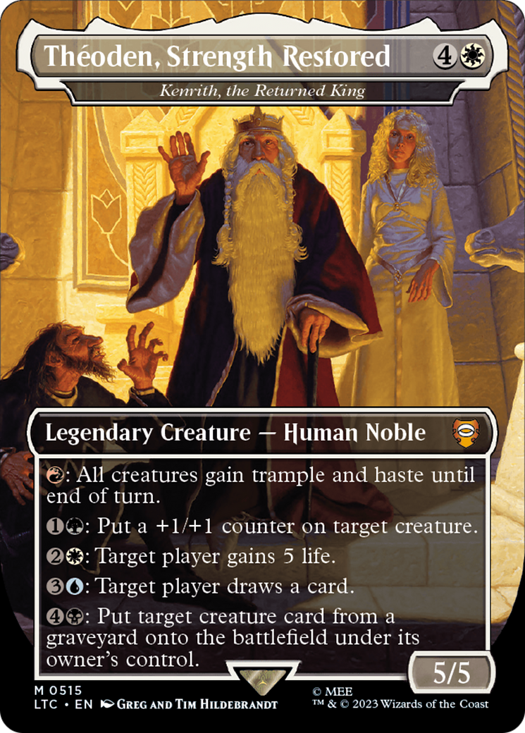 Theoden, Strength Restored - Kenrith, the Returned King (Borderless) [The Lord of the Rings: Tales of Middle-Earth Commander] | Exor Games Summserside