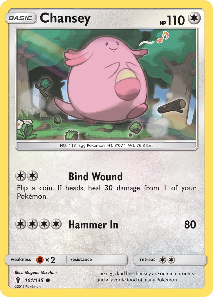 Chansey (101/145) [Sun & Moon: Guardians Rising] | Exor Games Summserside