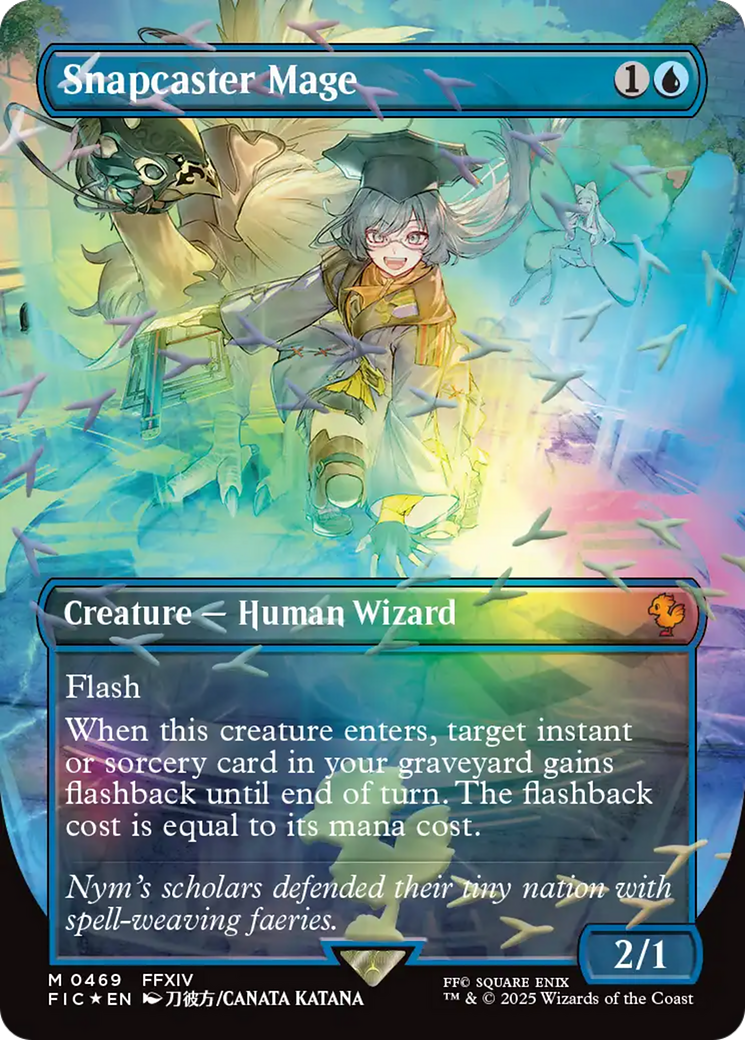 Snapcaster Mage (Borderless) (Chocobo Track Foil) [FINAL FANTASY Commander] | Exor Games Summserside