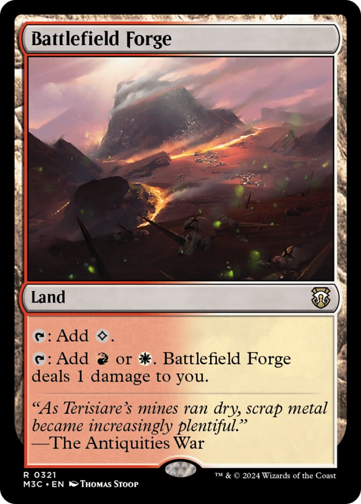 Battlefield Forge (Ripple Foil) [Modern Horizons 3 Commander] | Exor Games Summserside