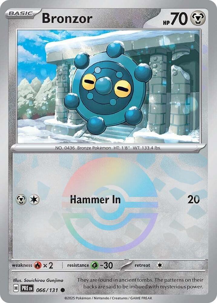 Bronzor (066/131) (Poke Ball Pattern) [Scarlet & Violet: Prismatic Evolutions] | Exor Games Summserside