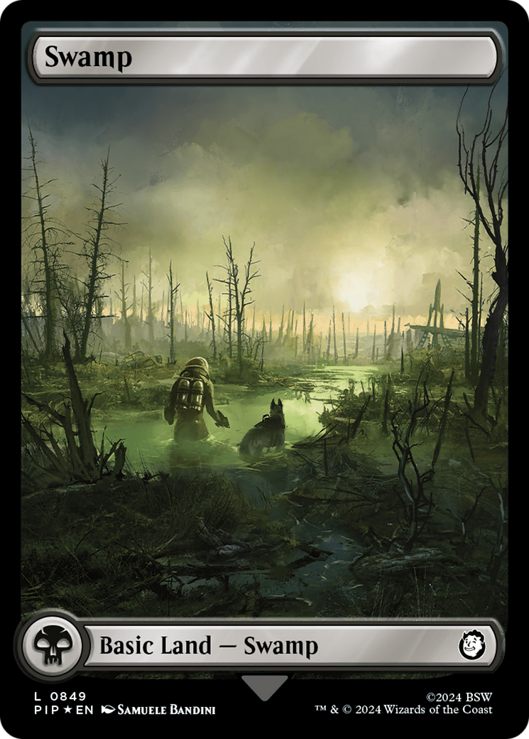 Swamp (0849) (Surge Foil) [Fallout] | Exor Games Summserside