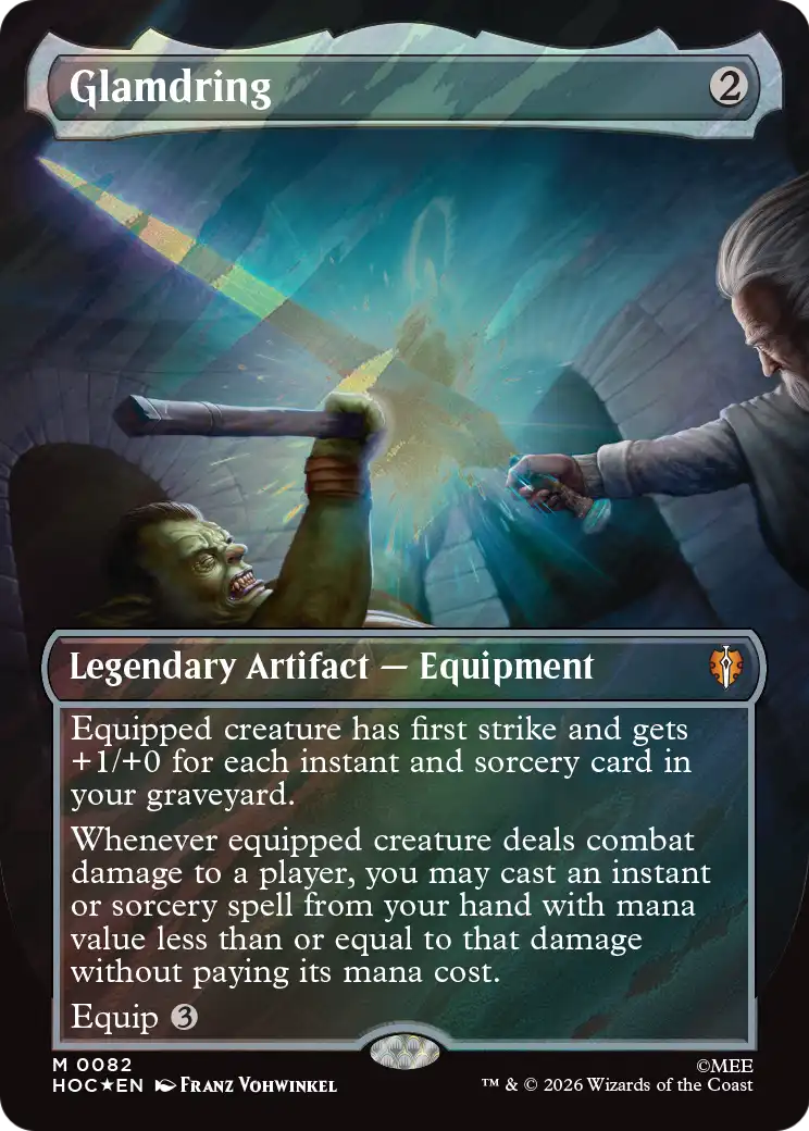 Glamdring (Borderless) (Surge Foil) [The Hobbit: Eternal-Legal] | Exor Games Summserside