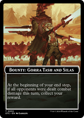 Bounty: Gorra Tash and Silas // Bounty Rules Double-Sided Token [Outlaws of Thunder Junction Commander Tokens] | Exor Games Summserside