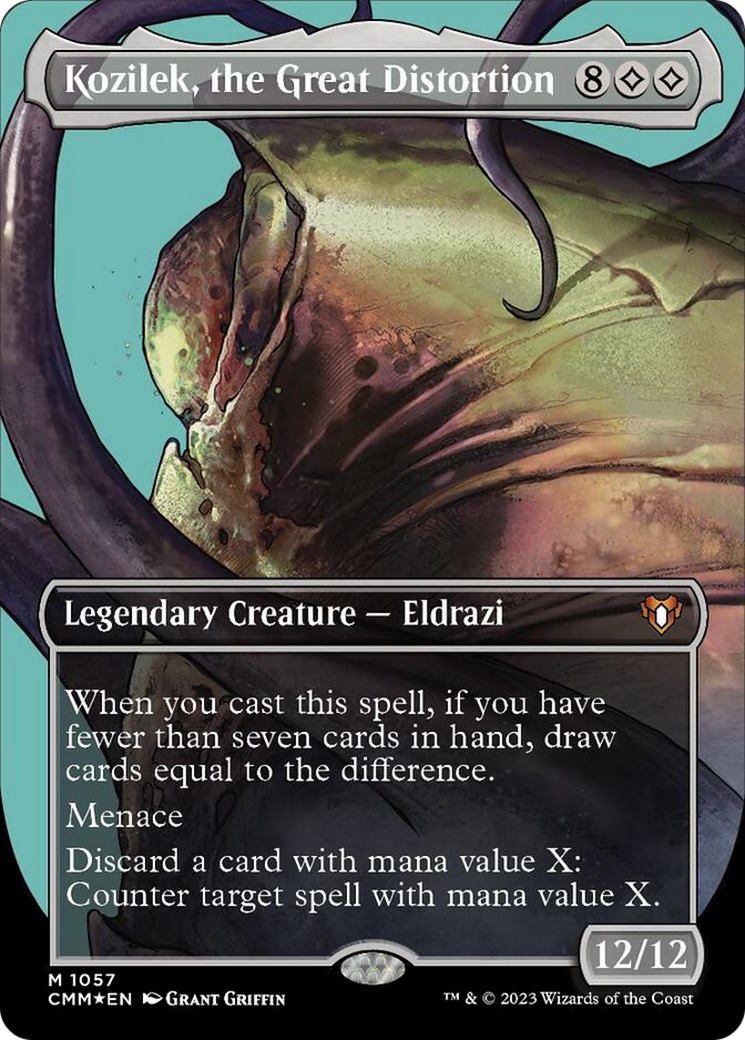 Kozilek, the Great Distortion (Borderless Textured Foil Frame Break) [Commander Masters] | Exor Games Summserside