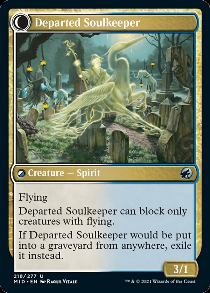 Devoted Grafkeeper // Departed Soulkeeper [Innistrad: Midnight Hunt] | Exor Games Summserside
