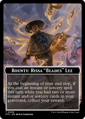 Bounty: Rissa "Blades" Lee // Bounty Rules Double-Sided Token [Outlaws of Thunder Junction Commander Tokens] | Exor Games Summserside