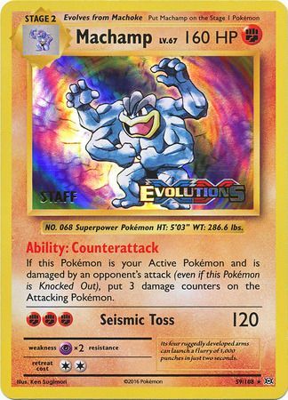 Machamp (59/108) (XY Evolutions Staff Prerelease) [XY: Black Star Promos] | Exor Games Summserside