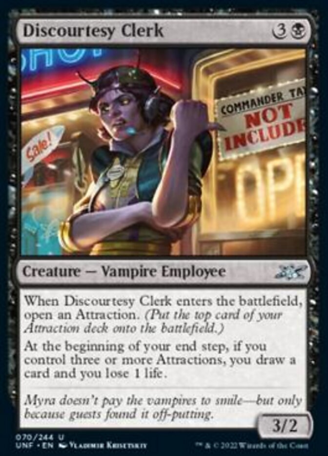 Discourtesy Clerk [Unfinity] | Exor Games Summserside