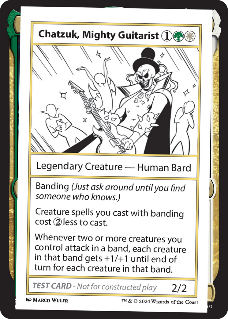 Chatzuk, Mighty Guitarist [Mystery Booster 2 Playtest Cards] | Exor Games Summserside