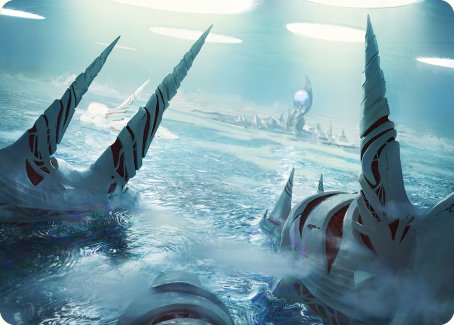 Seachrome Coast Art Card [Phyrexia: All Will Be One Art Series] | Exor Games Summserside