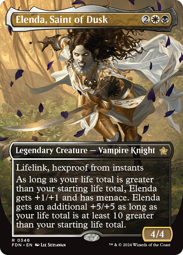 Elenda, Saint of Dusk (Borderless) [Foundations] | Exor Games Summserside