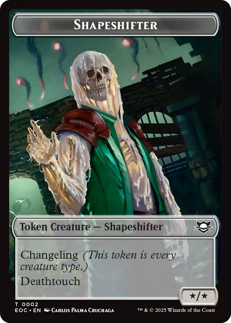 Shapeshifter // Golem (0013) Double-Sided Token [Edge of Eternities Commander Tokens] | Exor Games Summserside