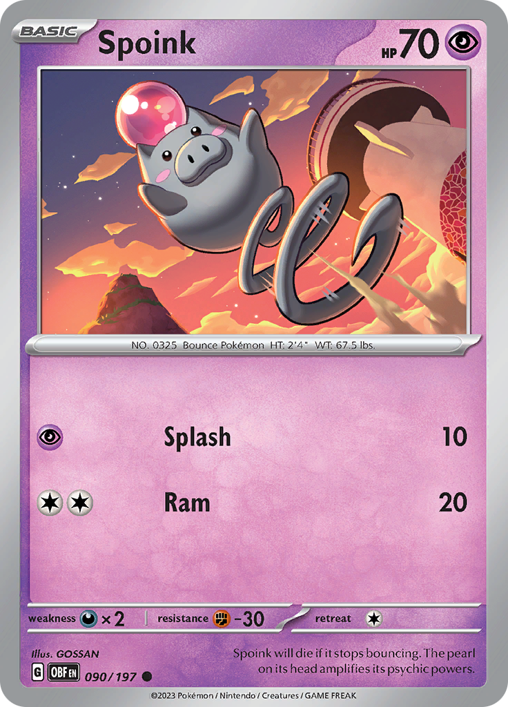 Spoink (090/197) [Scarlet & Violet: Obsidian Flames] | Exor Games Summserside