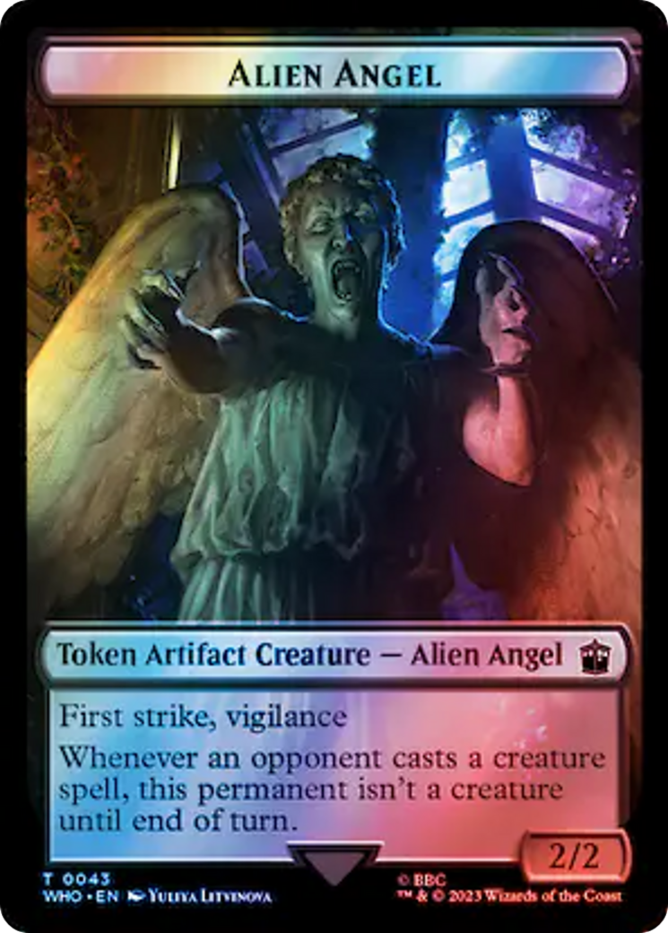 Alien Angel // Food (0059) Double-Sided Token (Surge Foil) [Doctor Who Tokens] | Exor Games Summserside