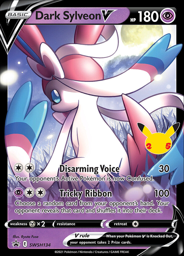 Dark Sylveon V (SWSH134) (Celebrations) [Sword & Shield: Black Star Promos] | Exor Games Summserside