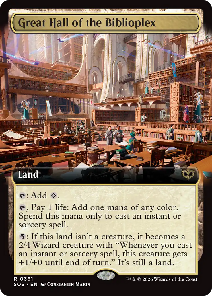Great Hall of the Biblioplex (Extended Art) [Secrets of Strixhaven] | Exor Games Summserside
