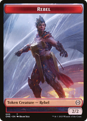 Rebel // The Hollow Sentinel Double-Sided Token [Phyrexia: All Will Be One Tokens] | Exor Games Summserside