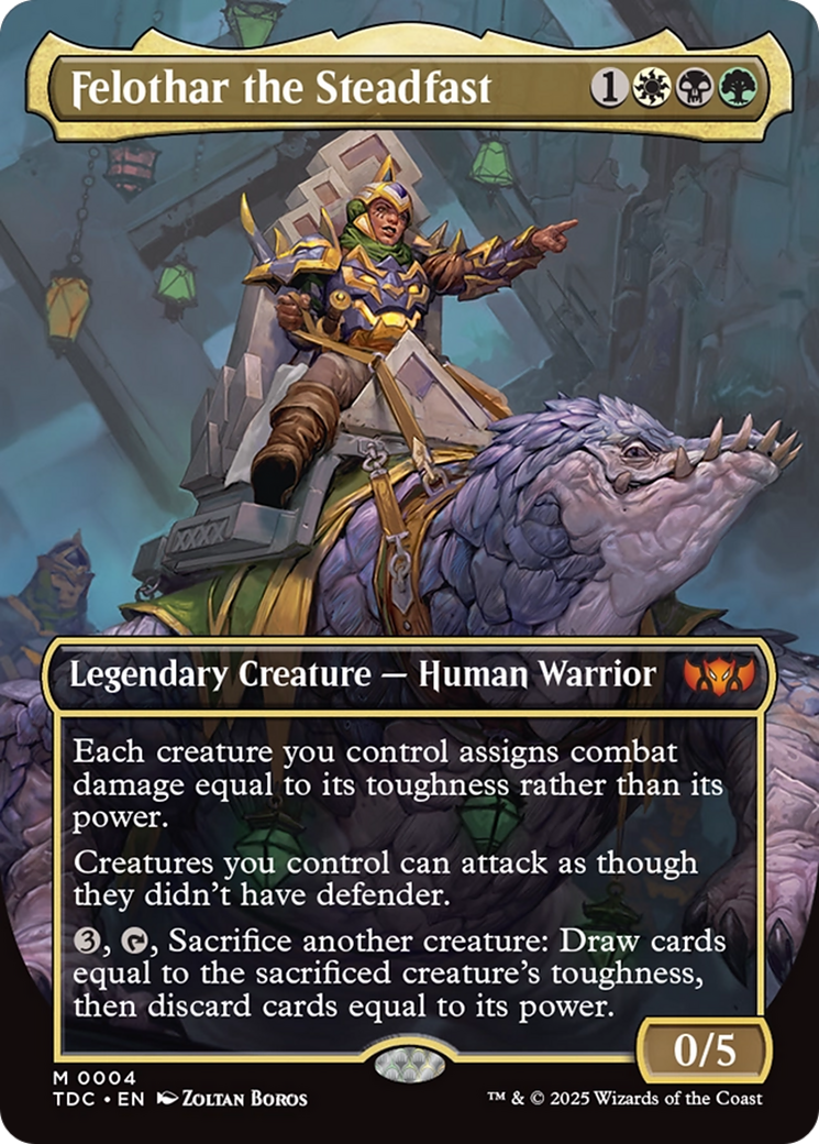 Felothar the Steadfast (Borderless) [Tarkir: Dragonstorm Commander] | Exor Games Summserside