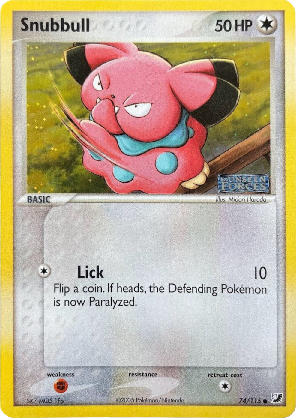 Snubbull (74/115) (Stamped) [EX: Unseen Forces] | Exor Games Summserside