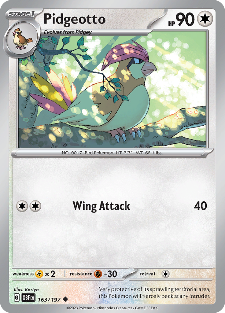 Pidgeotto (163/197) [Scarlet & Violet: Obsidian Flames] | Exor Games Summserside