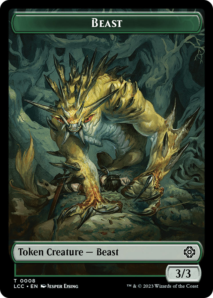 Beast // Merfolk (0003) Double-Sided Token [The Lost Caverns of Ixalan Commander Tokens] | Exor Games Summserside