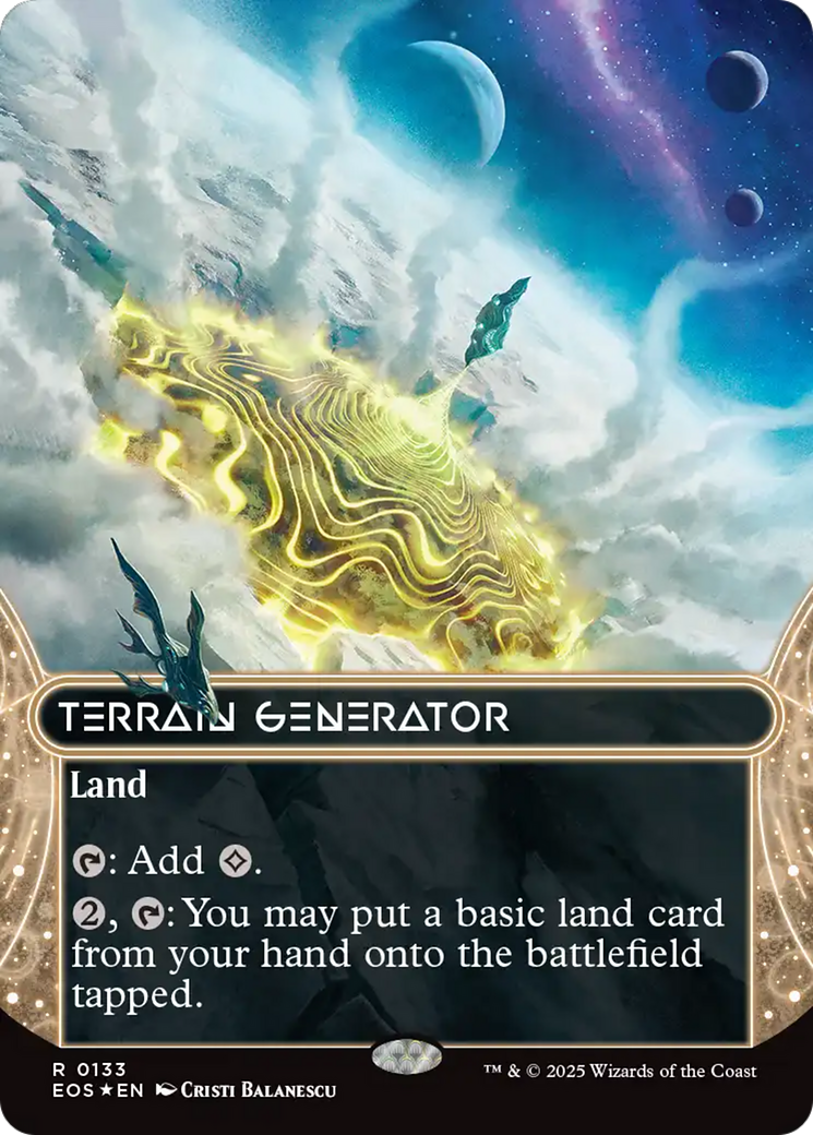 Terrain Generator (0133) (Borderless) (Galaxy Foil) [Edge of Eternities: Stellar Sights] | Exor Games Summserside