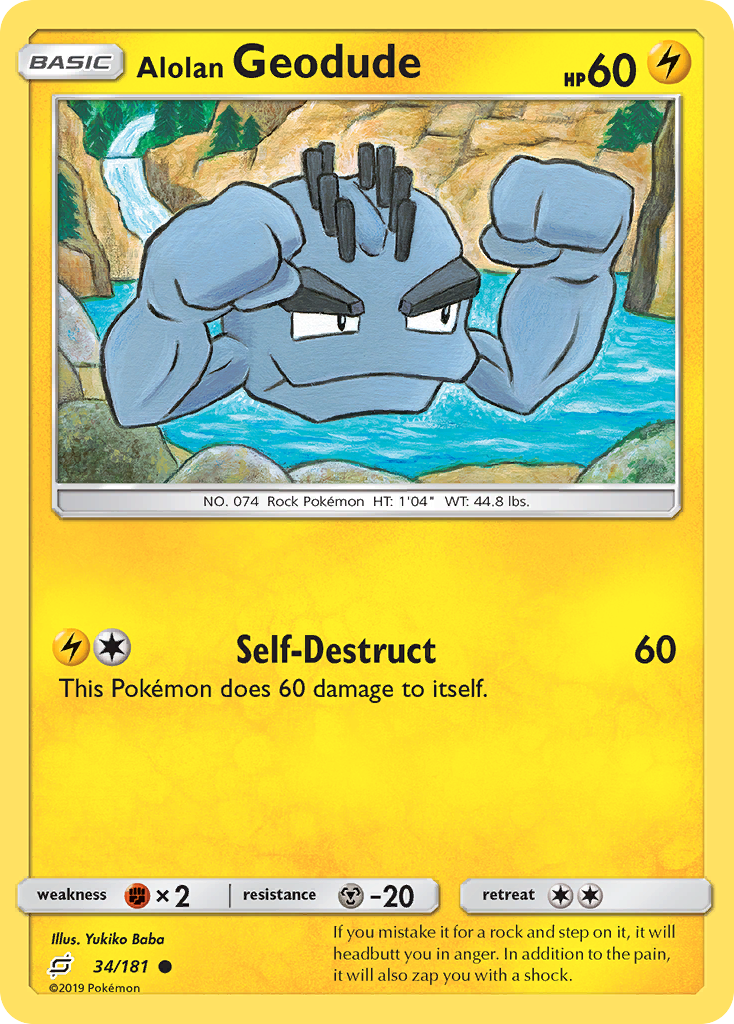 Alolan Geodude (34/181) [Sun & Moon: Team Up] | Exor Games Summserside