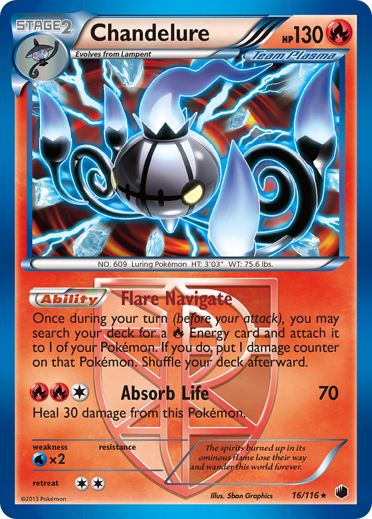 Chandelure (16/116) [Black & White: Plasma Freeze] | Exor Games Summserside