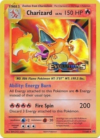 Charizard (11/108) (XY Evolutions Prerelease) [XY: Black Star Promos] | Exor Games Summserside