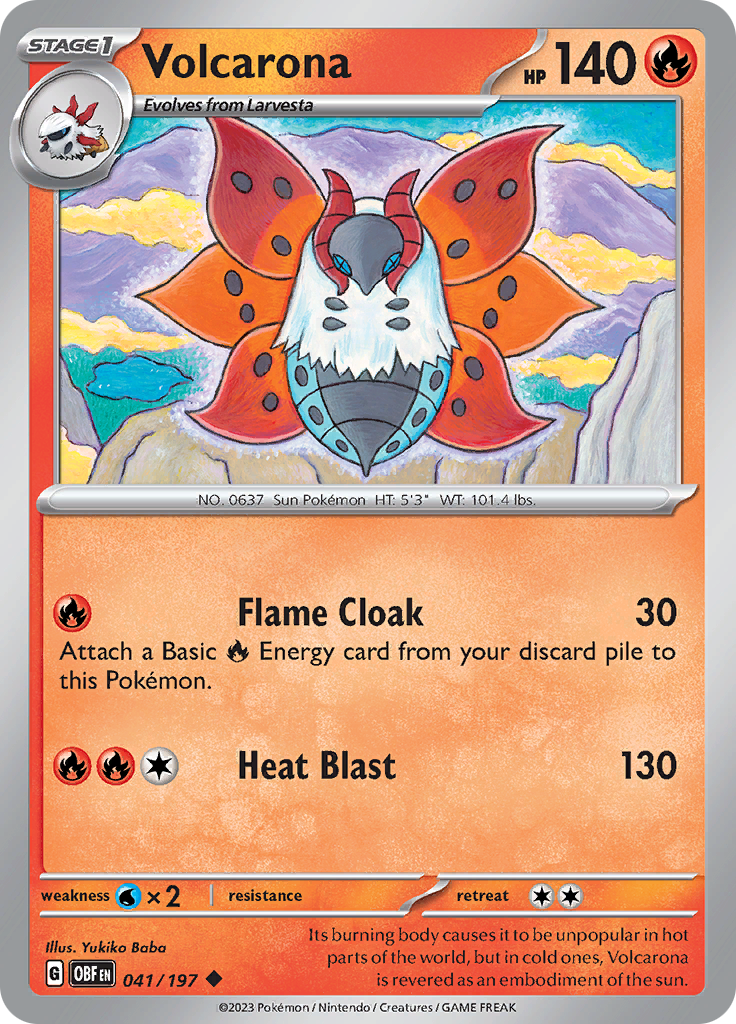 Volcarona (041/197) [Scarlet & Violet: Obsidian Flames] | Exor Games Summserside