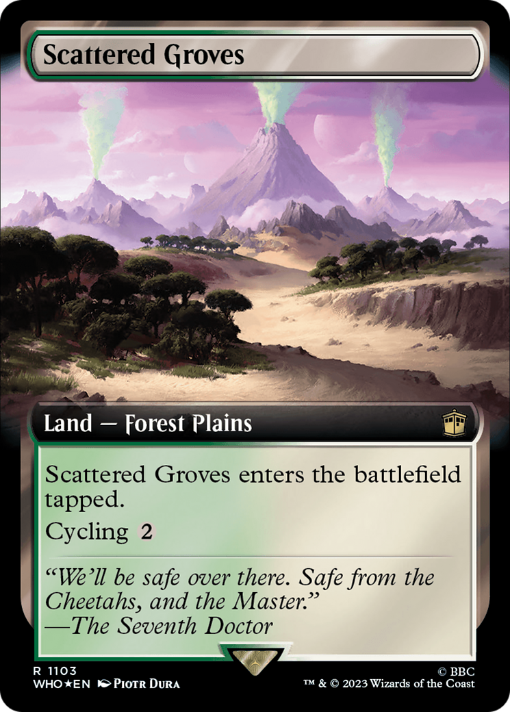 Scattered Groves (Extended Art) (Surge Foil) [Doctor Who] | Exor Games Summserside