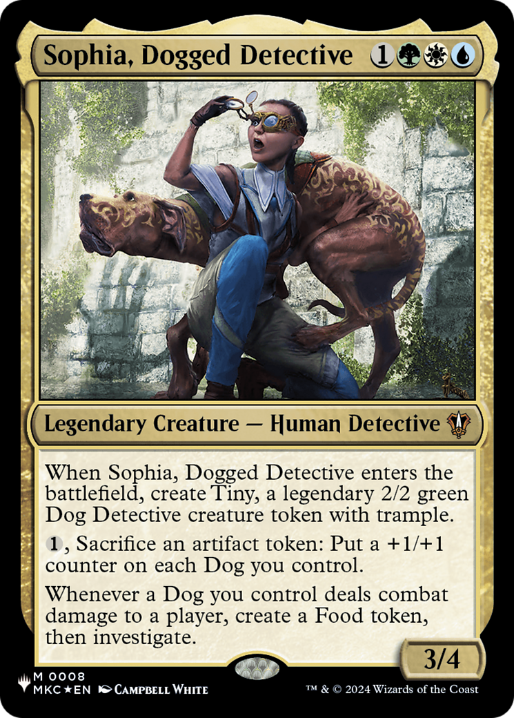 Sophia, Dogged Detective (MKC) [The List] | Exor Games Summserside
