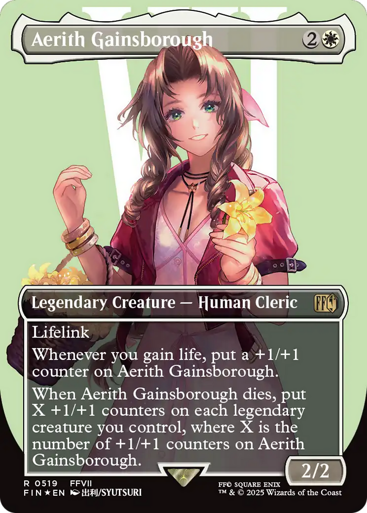 Aerith Gainsborough (Borderless) (Surge Foil) [FINAL FANTASY] | Exor Games Summserside