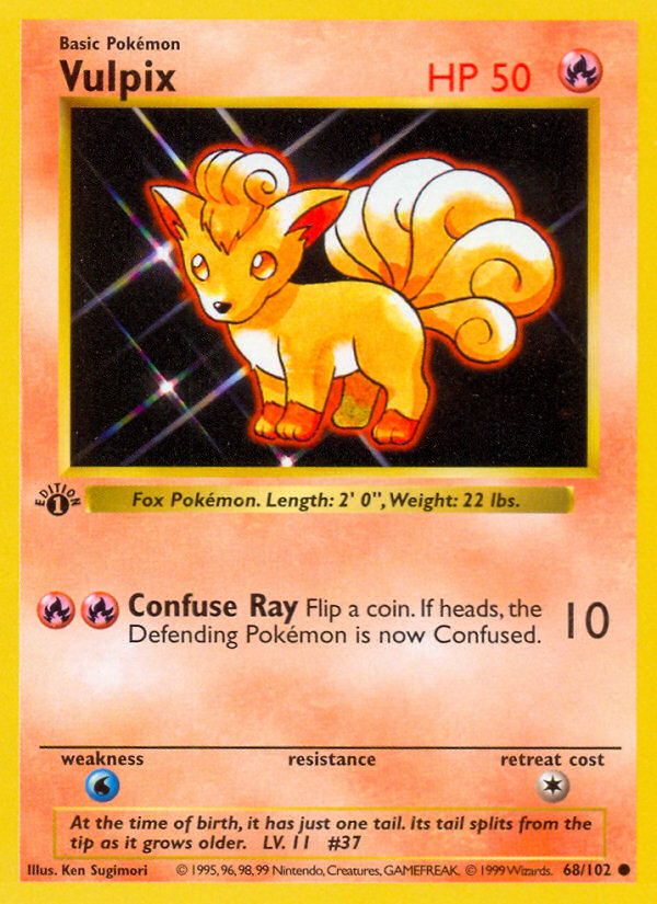 Vulpix (68/102) (Shadowless) [Base Set 1st Edition] | Exor Games Summserside