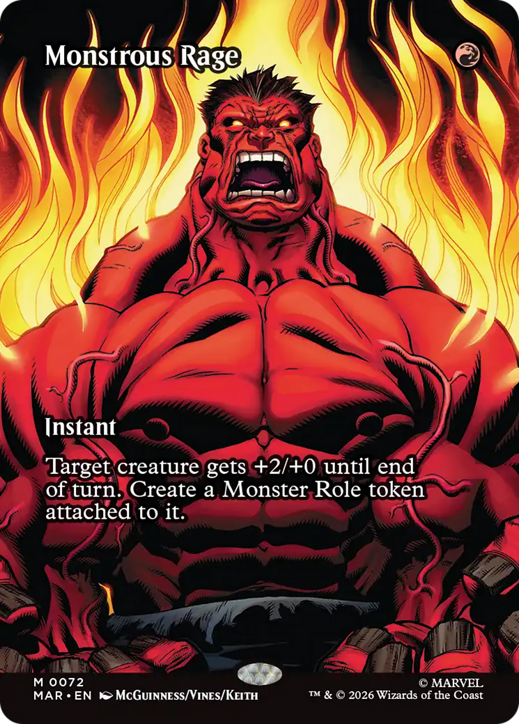 Monstrous Rage (Borderless) [Marvel Universe: Eternal-Legal] | Exor Games Summserside