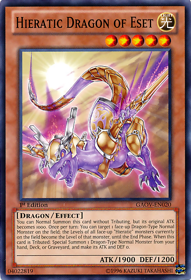 Hieratic Dragon of Eset [GAOV-EN020] Common | Exor Games Summserside