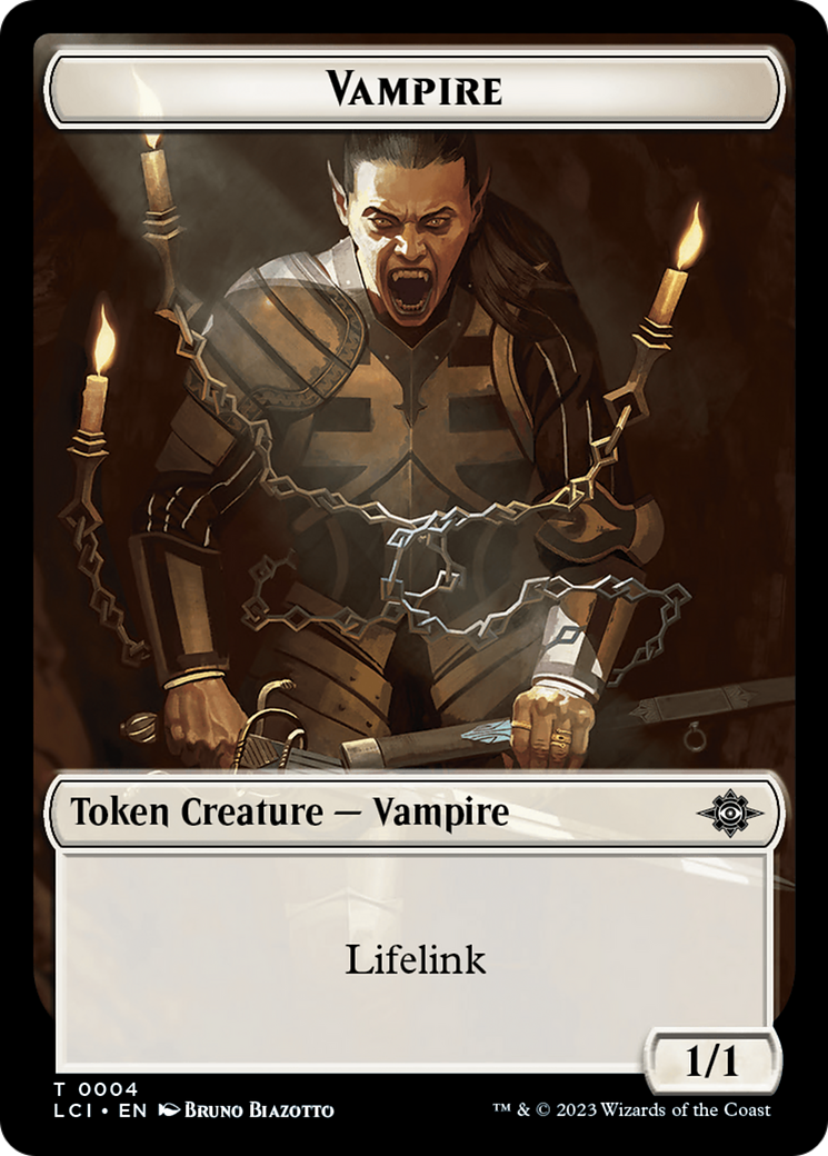 Vampire (0004) // Vampire Demon Double-Sided Token [The Lost Caverns of Ixalan Commander Tokens] | Exor Games Summserside