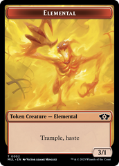 Elemental (2) // Teferi Akosa of Zhalfir Emblem Double-Sided Token [March of the Machine Tokens] | Exor Games Summserside