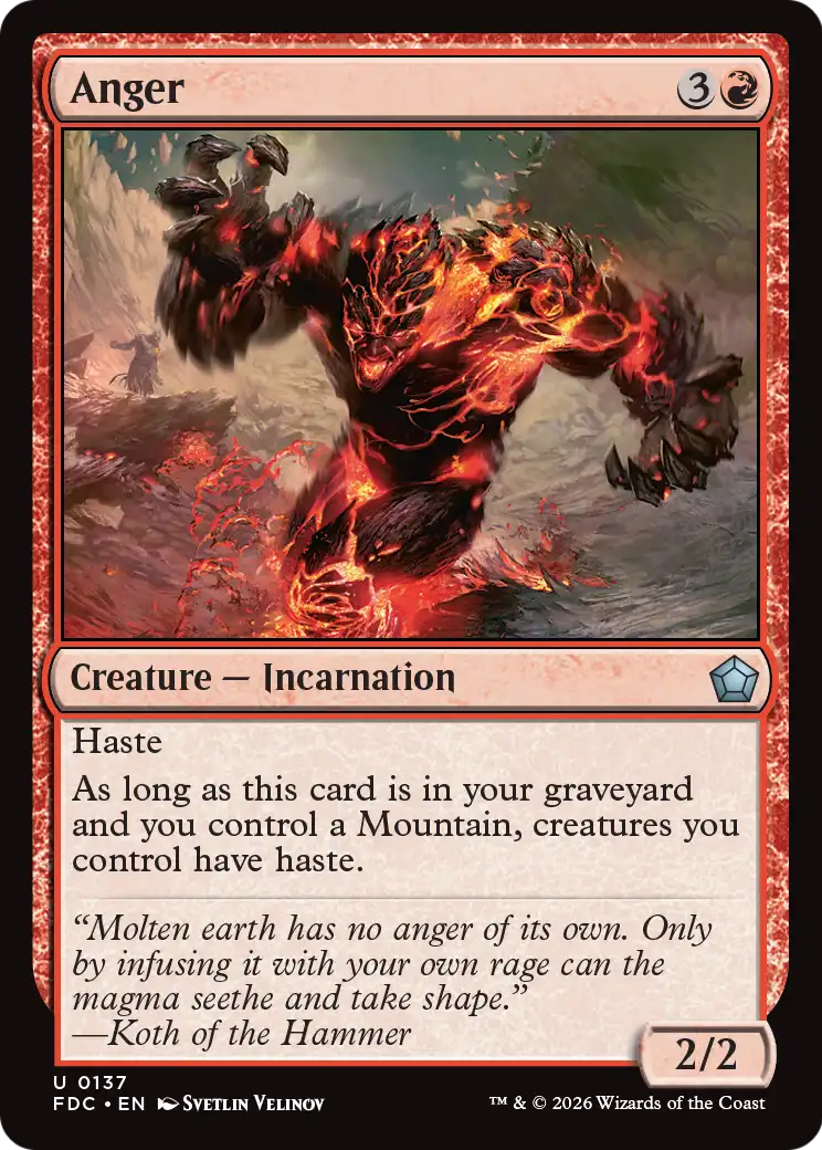 Anger [Foundations Commander] | Exor Games Summserside