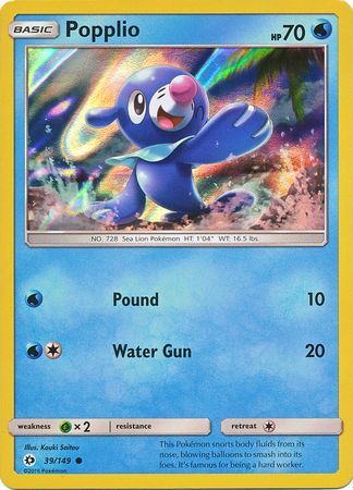 Popplio (39/149) (Water Web Holo) [Sun & Moon: Base Set] | Exor Games Summserside
