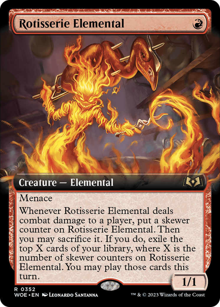 Rotisserie Elemental (Extended Art) [Wilds of Eldraine] | Exor Games Summserside