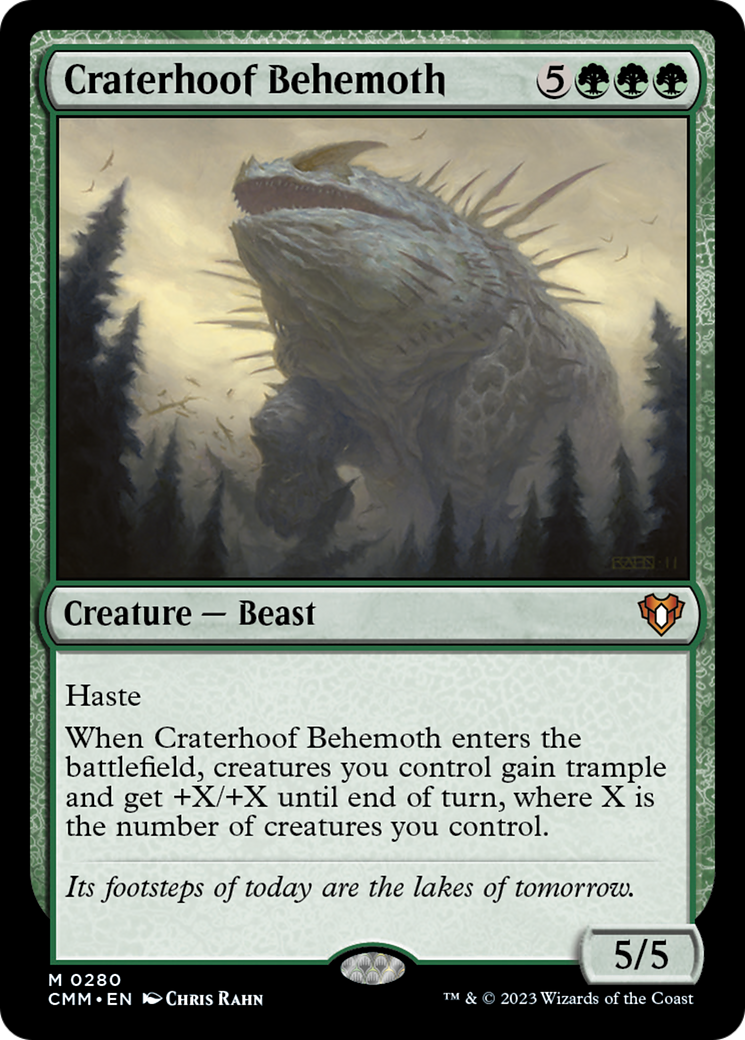 Craterhoof Behemoth [Commander Masters] | Exor Games Summserside